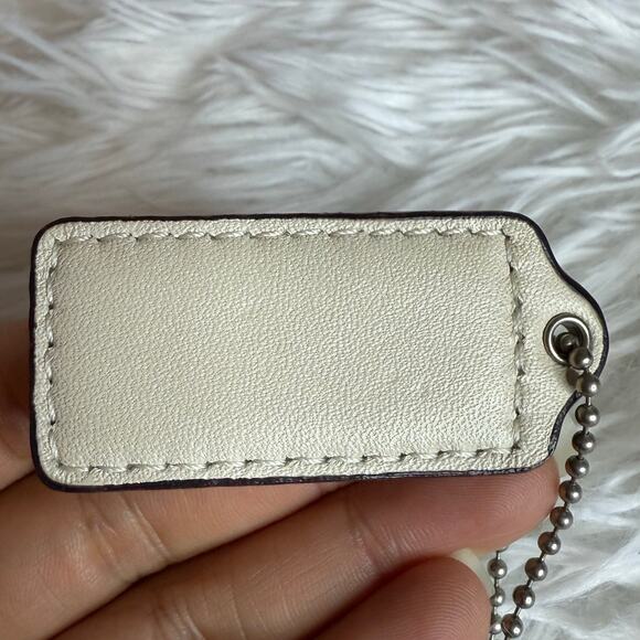 2" COACH White Fob Bag Charm Hang tag Hangtag - Picture 2 of 2